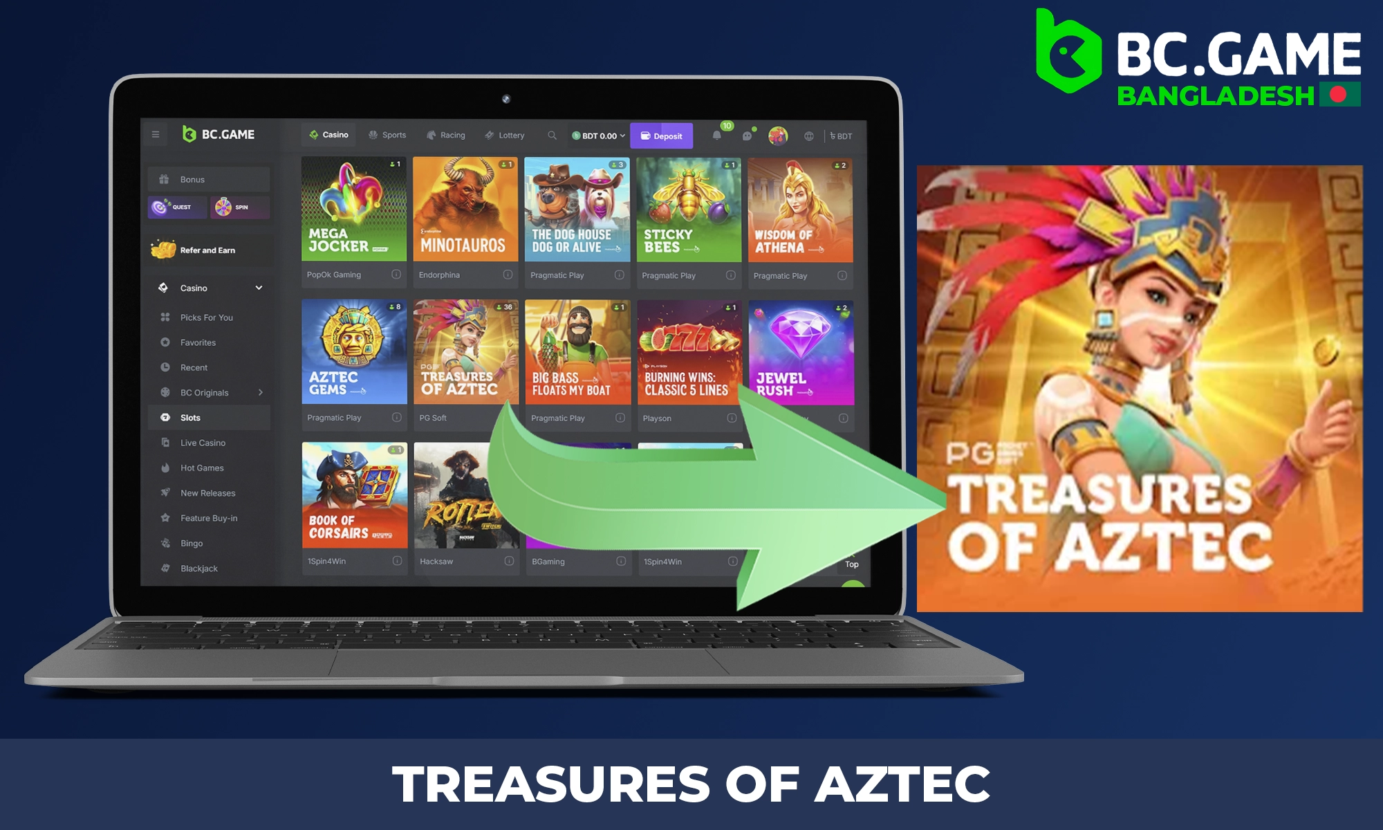 Review of Aztec Treasure on BC Game