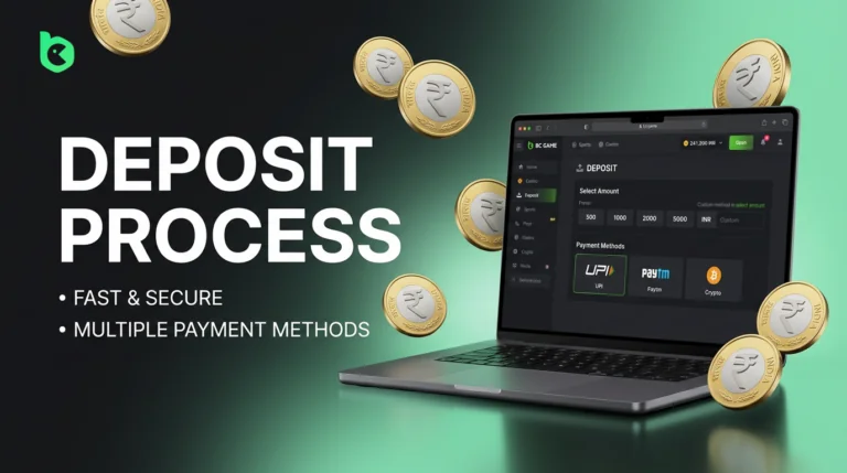 BC.Game deposit methods offering secure payment options for players in India