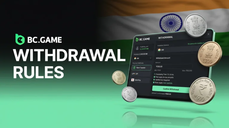 Learn about BC.Game withdrawal rules, processing steps, and secure payouts for users in India.