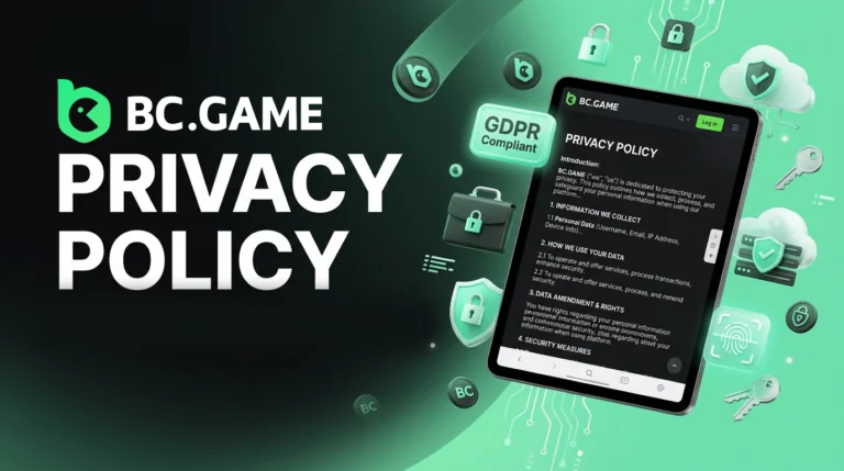 BC Game privacy policy providing transparent details on personal information handling for users in India