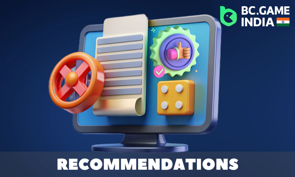 BC.GAME provides certain recommendations to stay conscious while playing