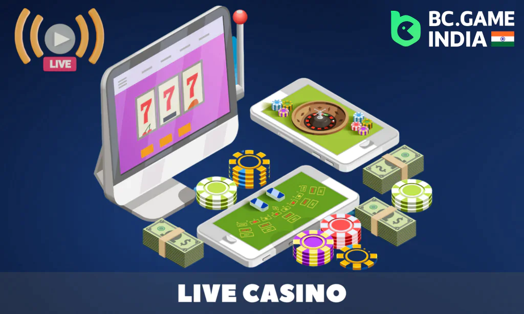 Players from India have access to BC Game's live casino with over 30 games