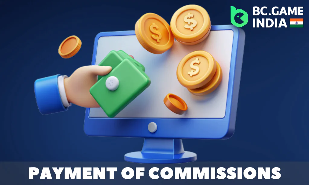 Depending on what games the referrals play, the partner will receive a certain commission