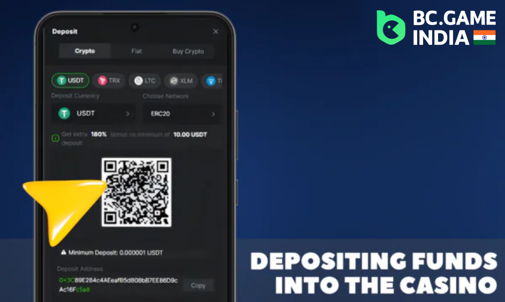 Depositing funds into the app