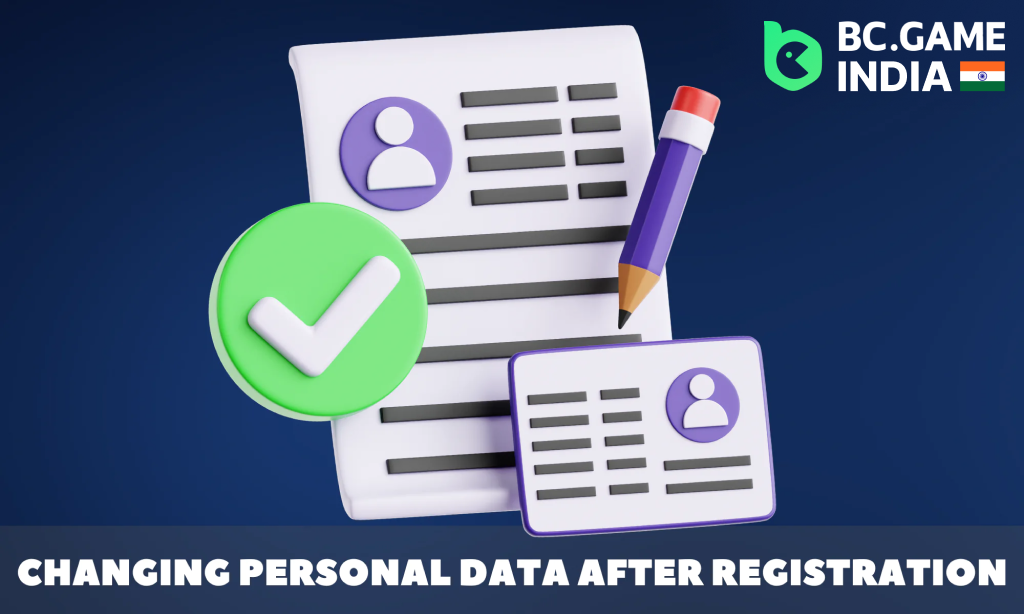 The BC Game website allows you to change some personal data after registration
