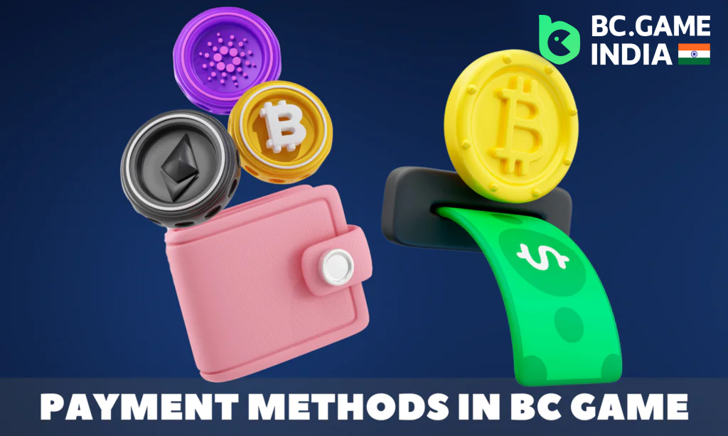Payment methods on the BC Game bookmaker's website