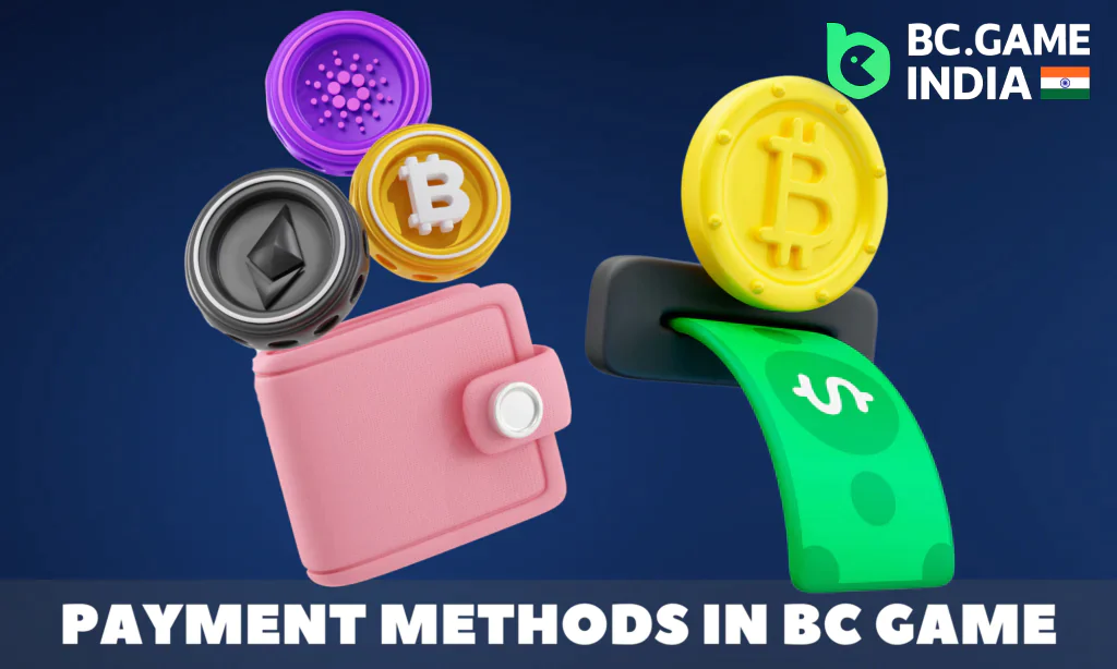 Payment methods on the BC Game bookmaker's website