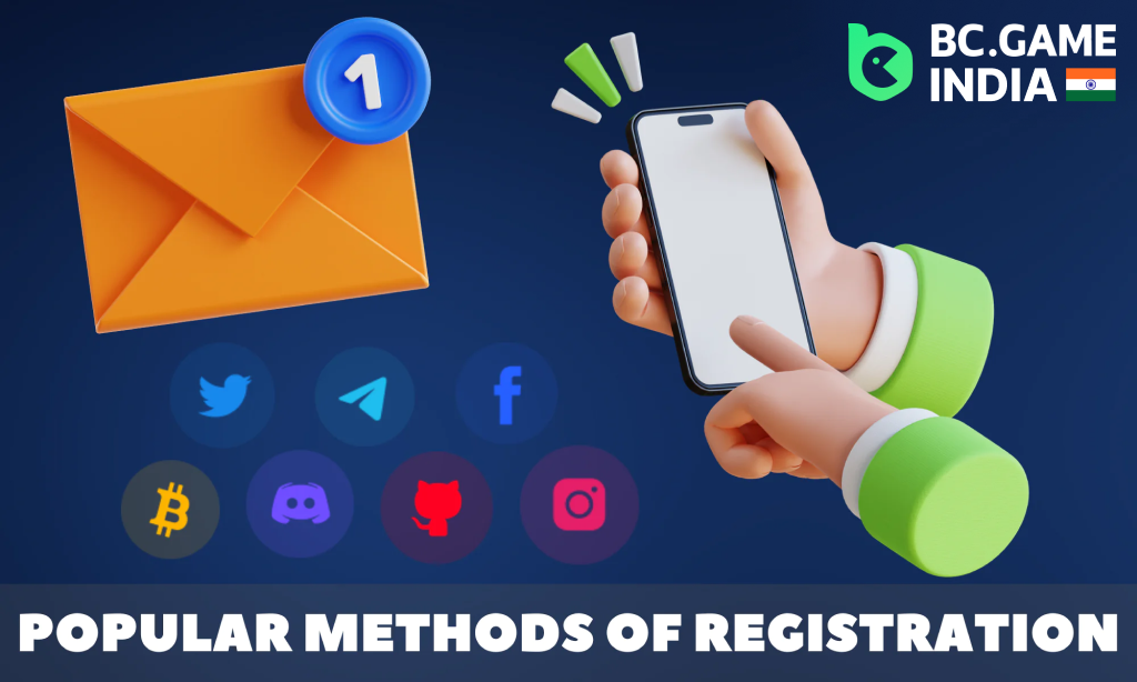 An overview of the main and most popular methods of registering an account with BC Game