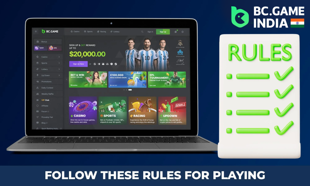 Rules regulated by BC Game Mirror