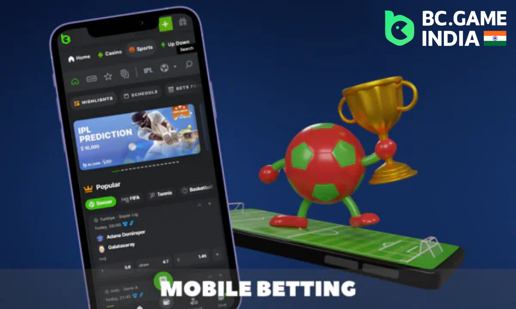 Mobile betting via BC Game app