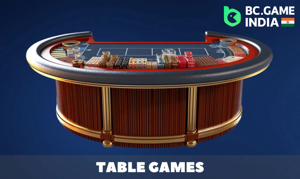 The BC Game offers 38 classic and modern table games